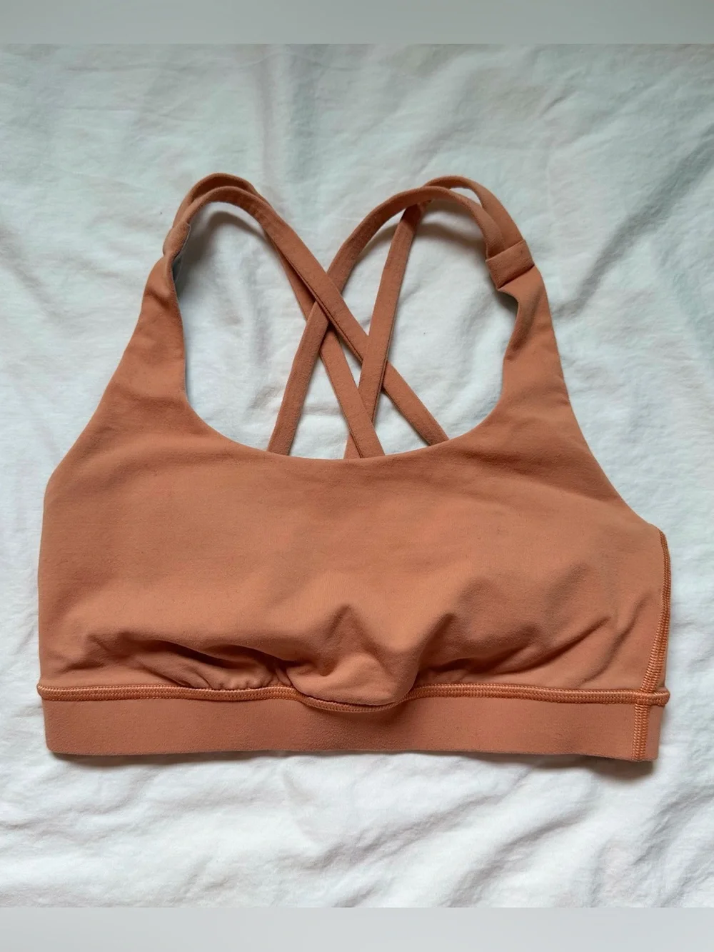Lululemon Strappy Cross Back Sports Bra Peach Size 4